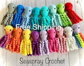 Octopus for Preemie Baby, Octopus for NICU, Octopus for premature Baby, Crochet Octopus, Octopus plush, FREE shipping