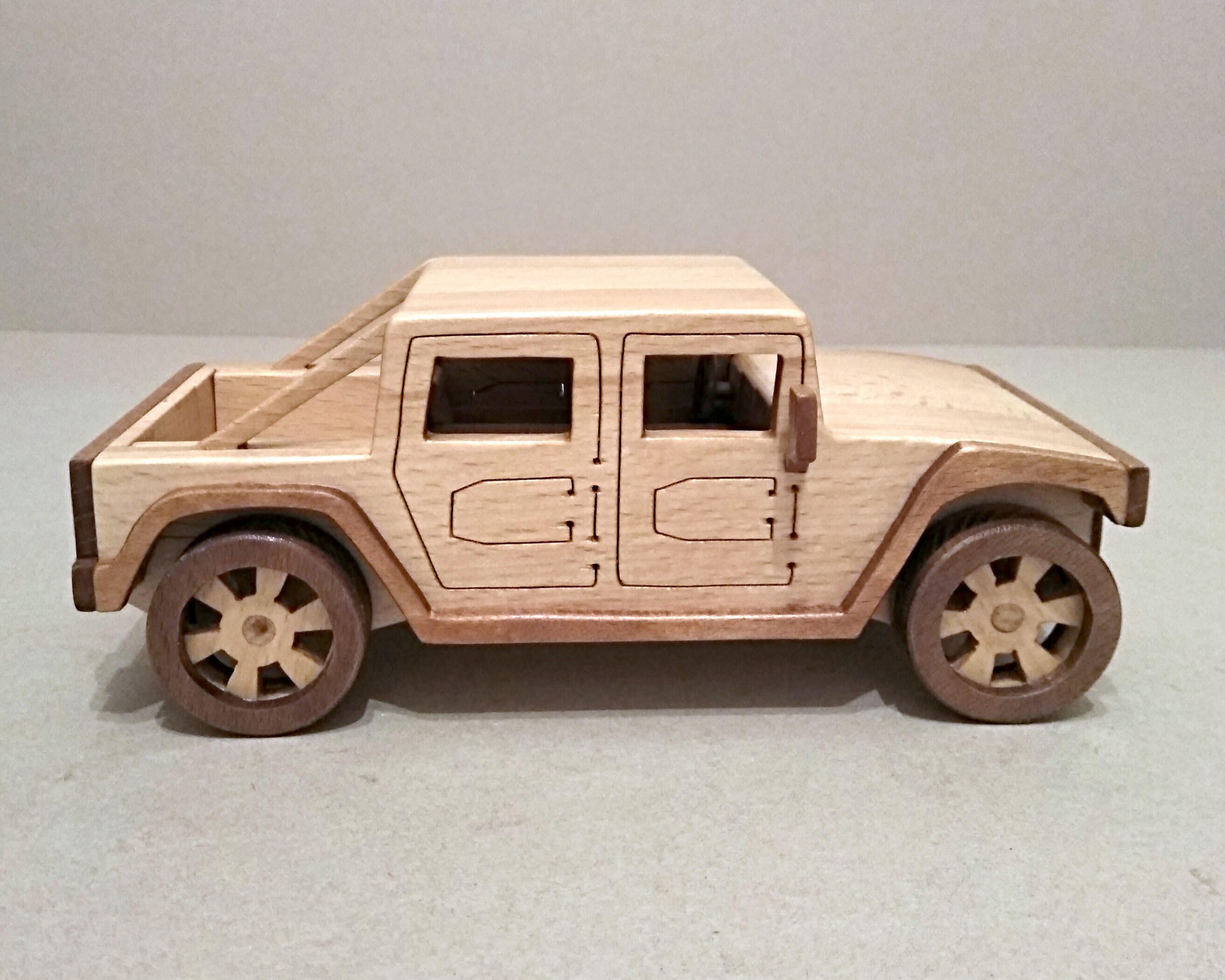 Wooden toy car Hummer Handmade collectible model Etsy