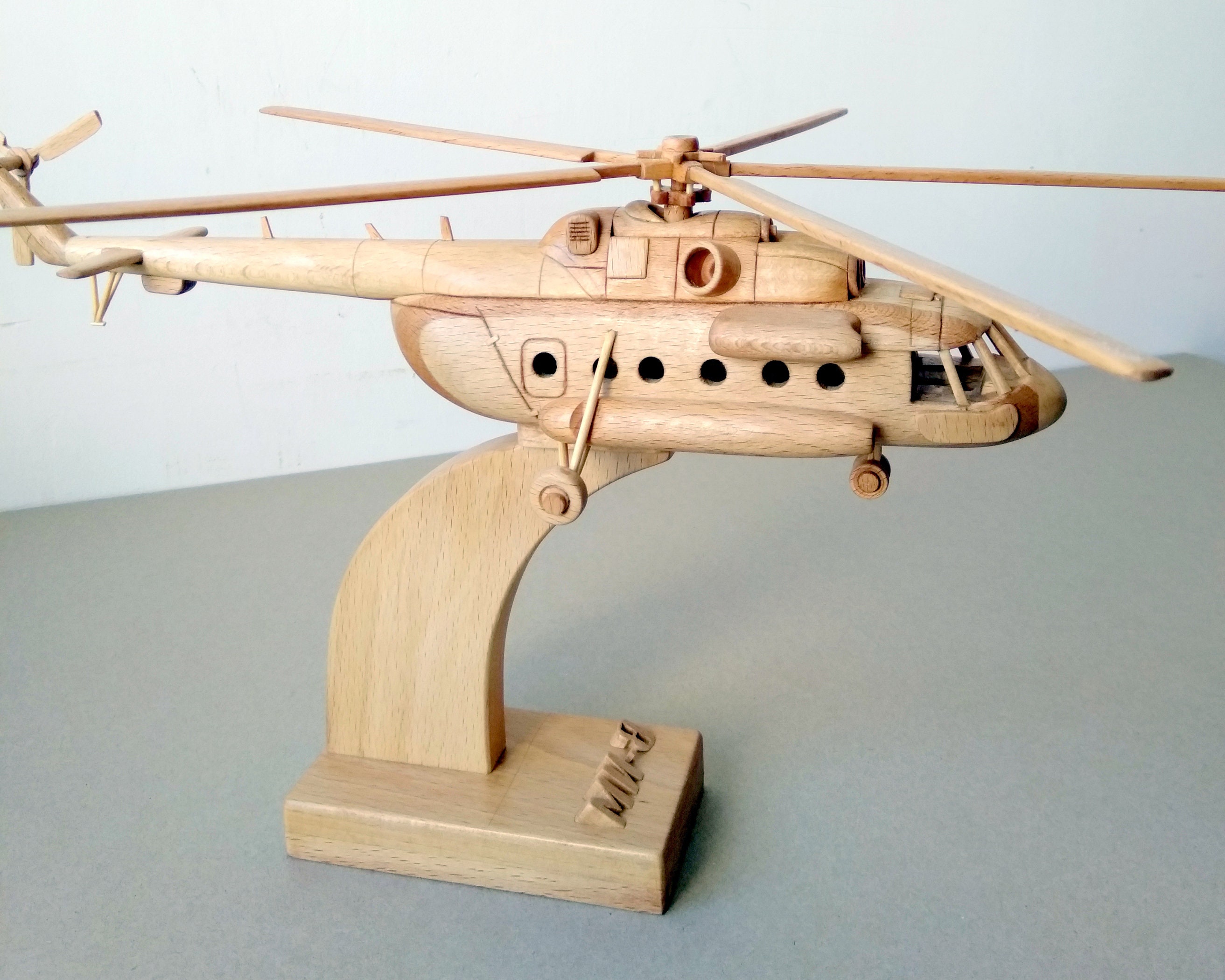Wooden helicopter toy may be unique gift for aviation Etsy
