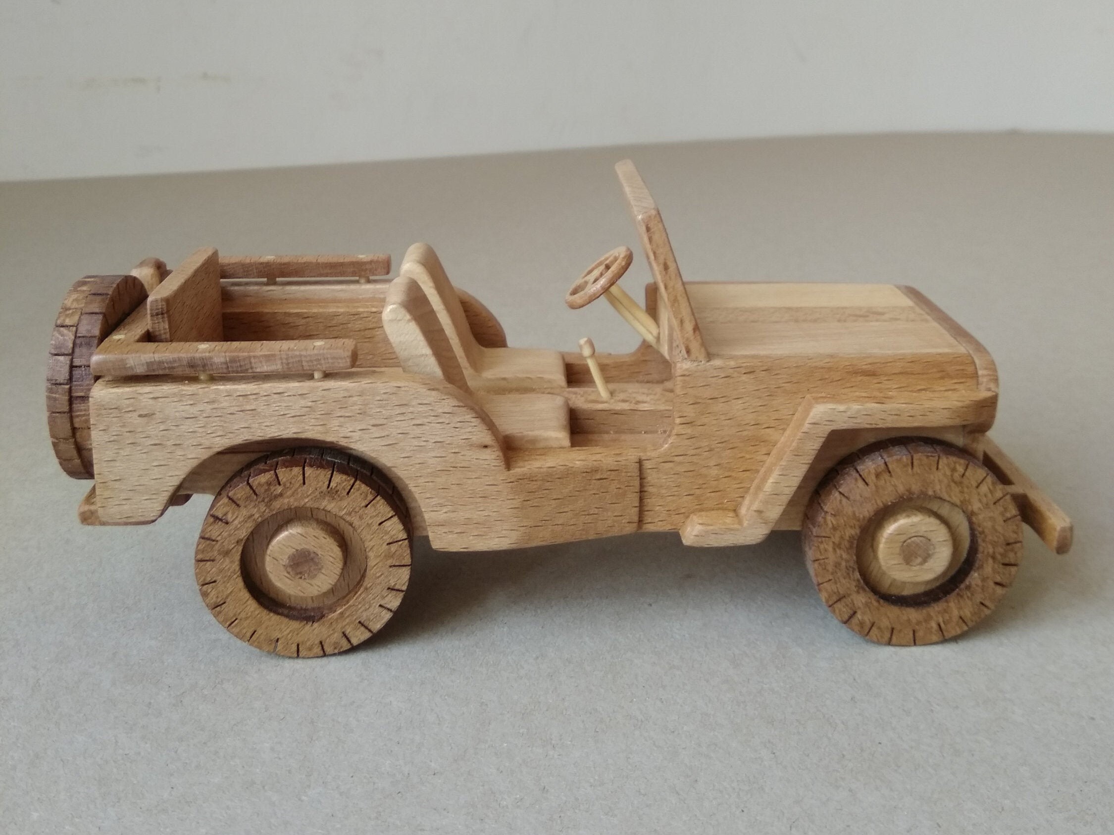 Wooden toy car Jeep Willys Collectible car Etsy