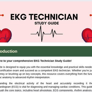 Comprehensive ECG Study Guide | Heart Rate Calculation, Arrhythmia Identification, Myocardial Ischemia & Infarction| EKG Technician