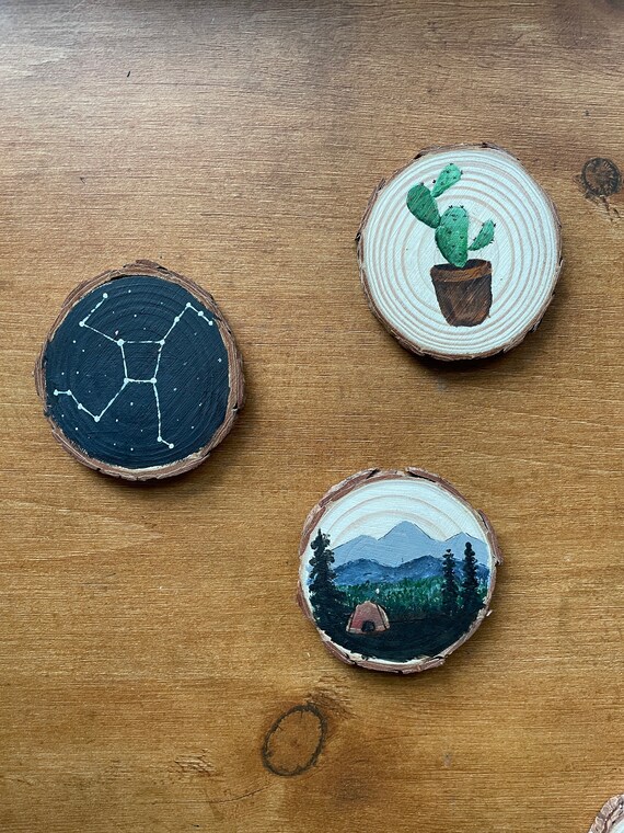 Custom Painted Wood Chips Etsy