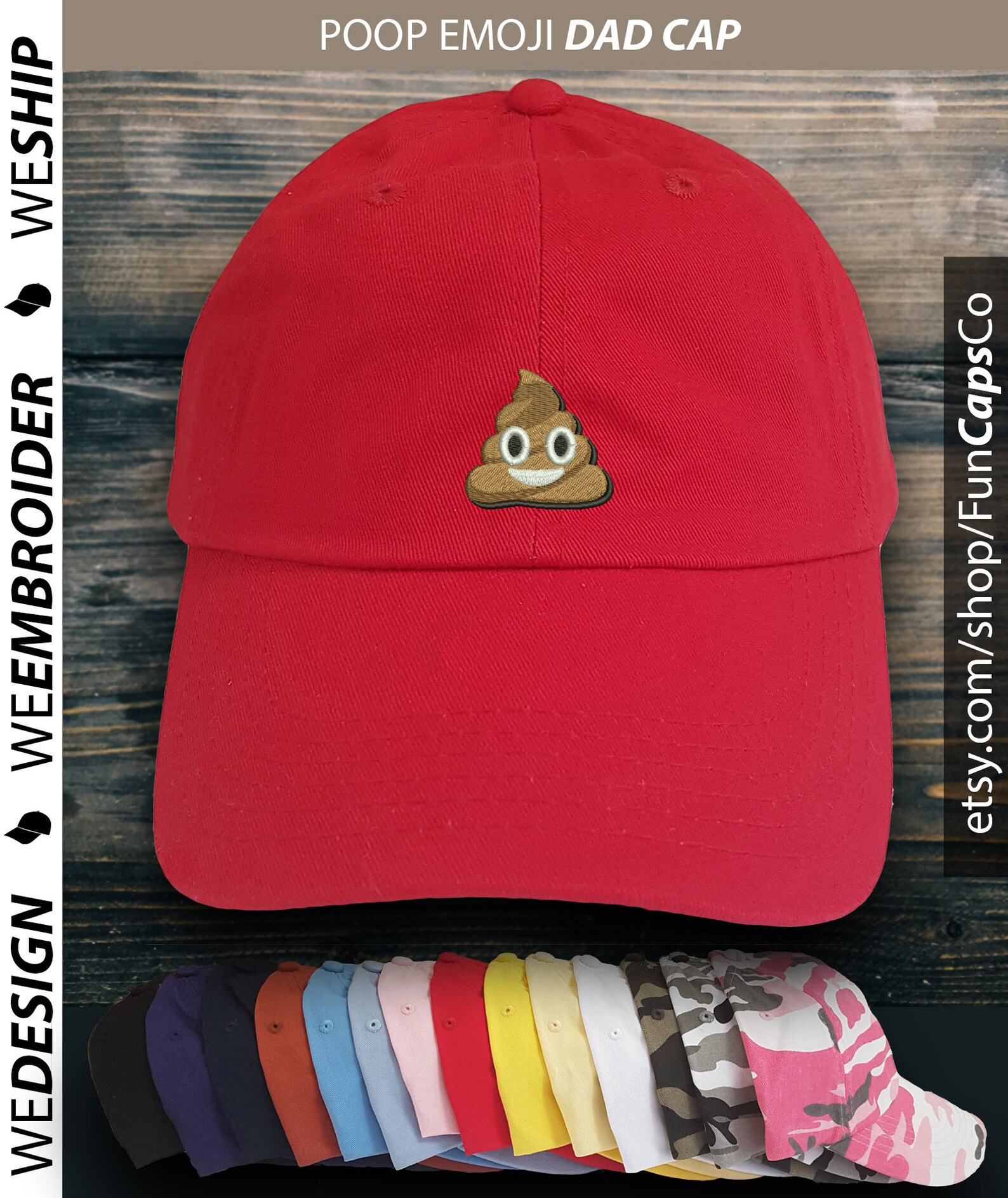Poop Emoji Cap Poop Emoji Hat Etsy
