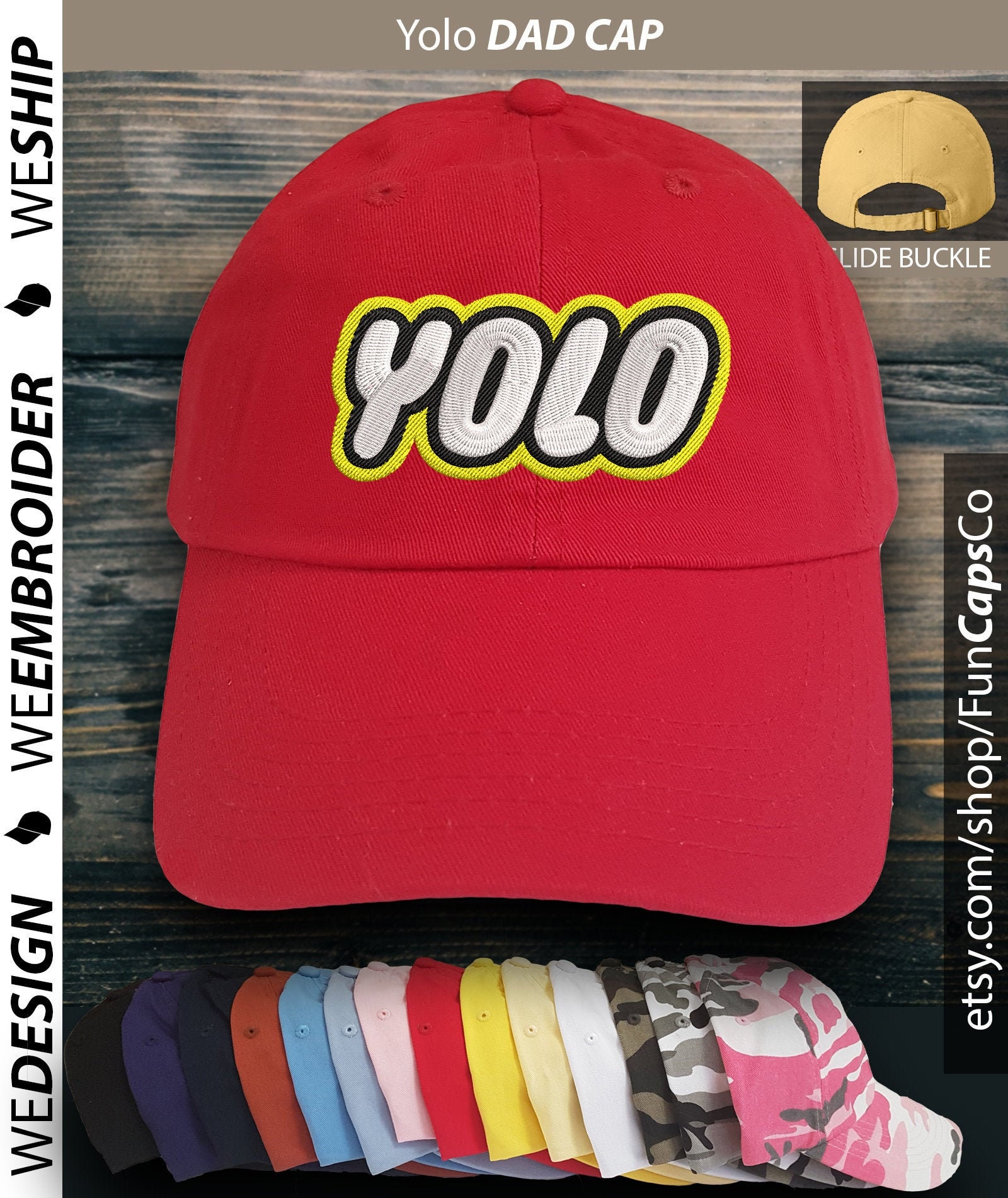 YOLO/LEGO Embroidered Hat - Etsy