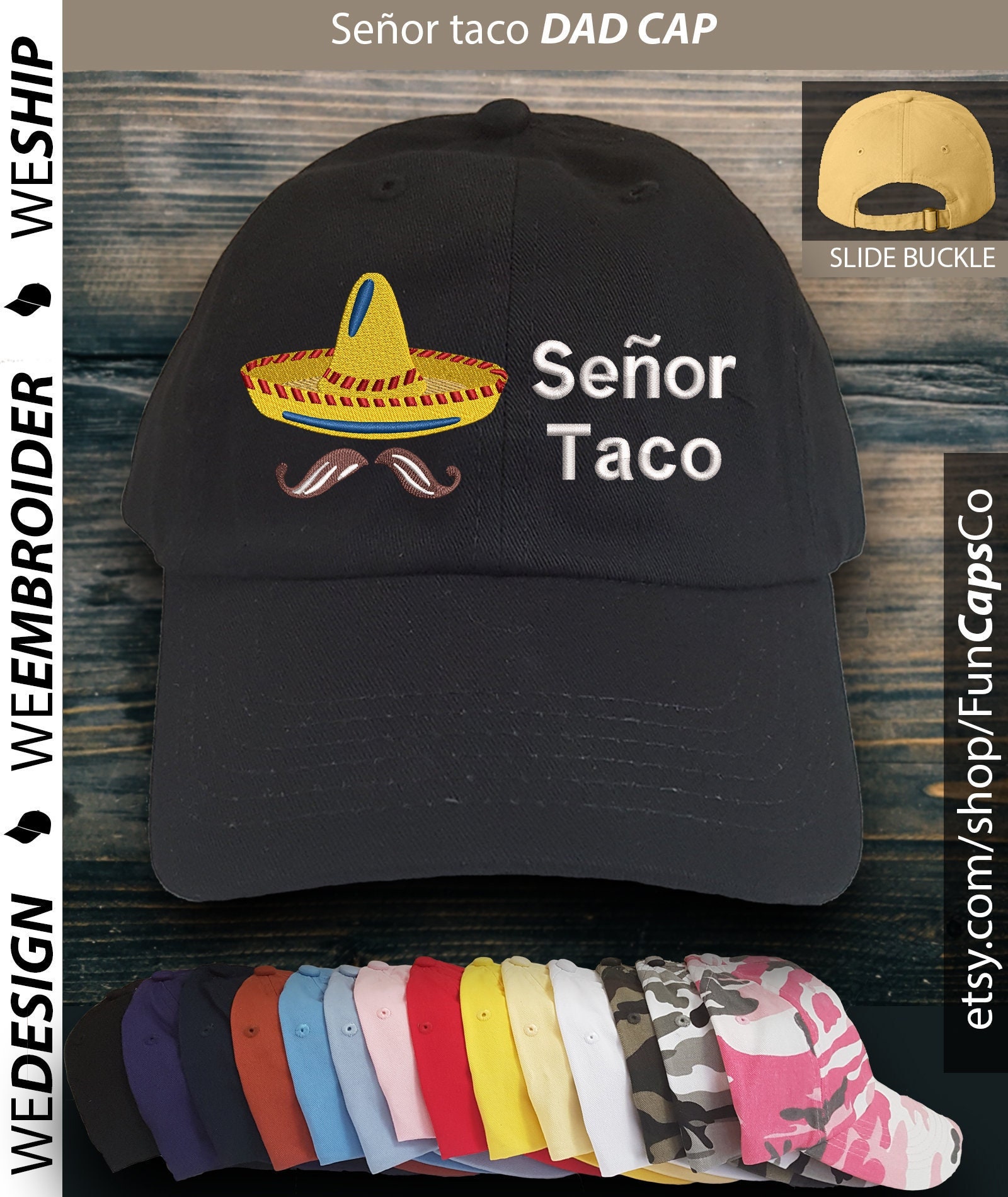 Señor Taco Hat Mexican Baseball Cap 