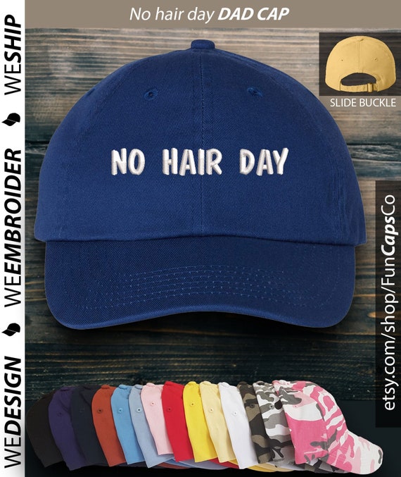 No Hair Day Hat Funny Cap Design Embroidered Hat -  UK