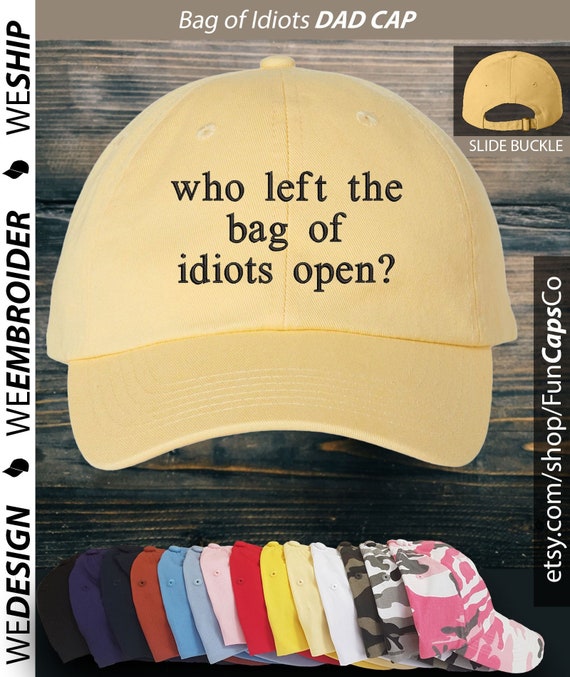 Bag of Idiots Hat Funny Cap Design Embroidered Hat -  UK
