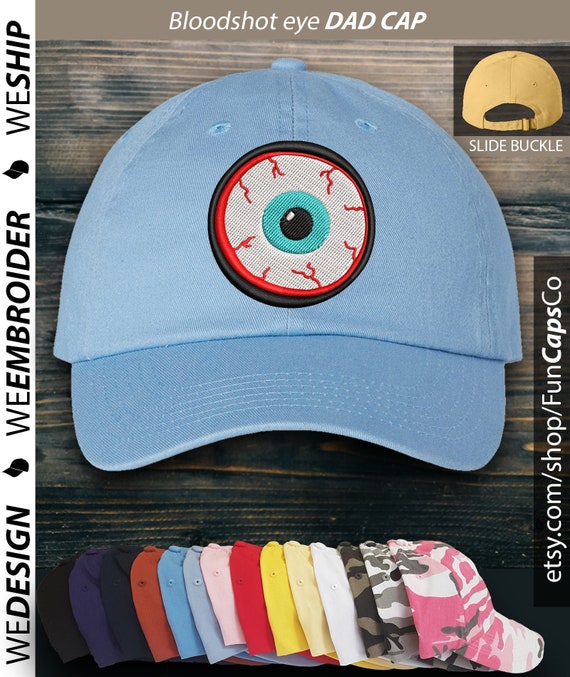 Bloodshot eye Hat - Cool Cap Design - Embroidered Hat