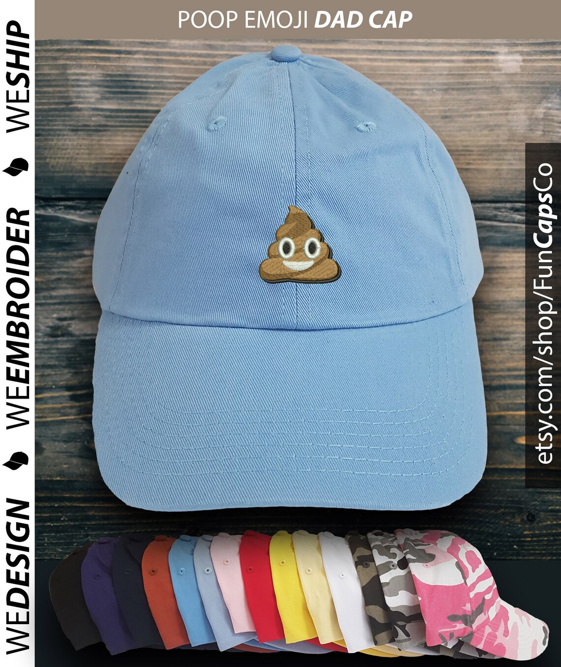 Poop Emoji Cap Poop Emoji Hat Etsy
