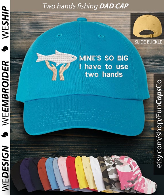 Two Hands Fishing Hat Funny Cap Design Embroidered Hat Etsy Canada