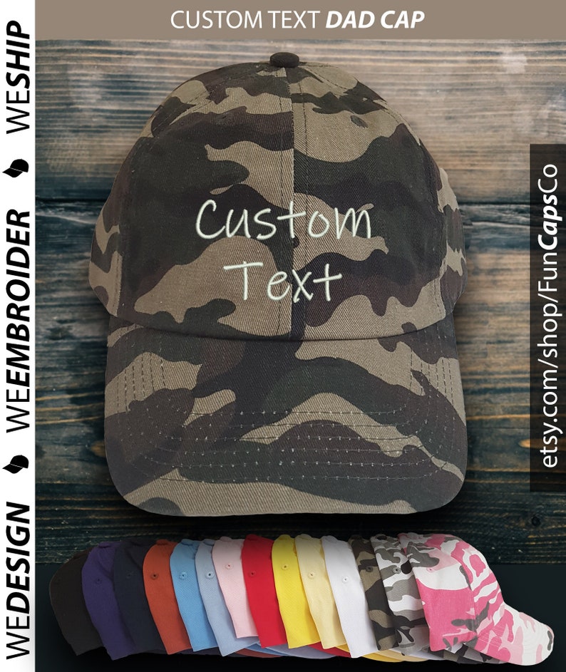 Custom Text Cap // One Size Fits All Fun Baseball Cap Etsy