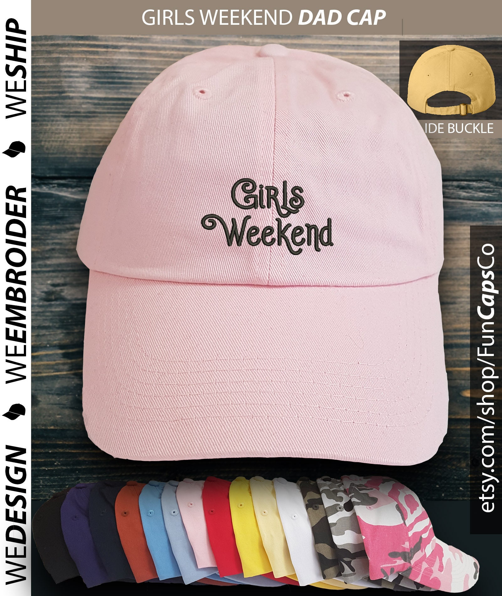 GIRLS WEEKEND Hat Dad Style Cat Embroidered Hat Girls - Etsy