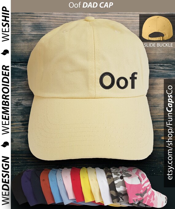 Oof Hat Funny Baseball Cap Embroidered Hat Adjustable 100% Cotton Cap -   Canada