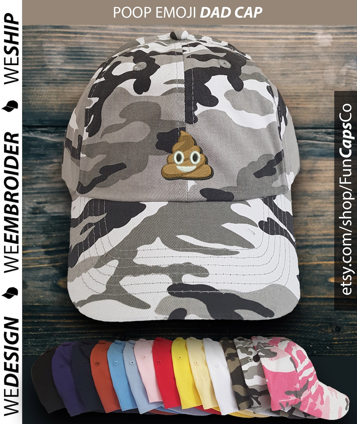Poop Emoji Cap Poop Emoji hat Etsy