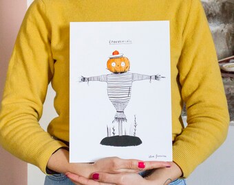 Poster A4 - Illustration Scarecrow (Printing)