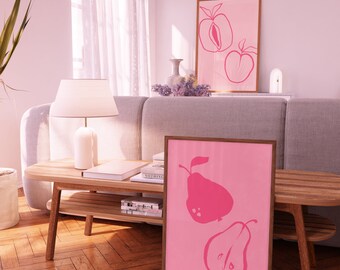 Henri Matisse Pink Fruit Art Prints, Set of 2 (Digital Download)