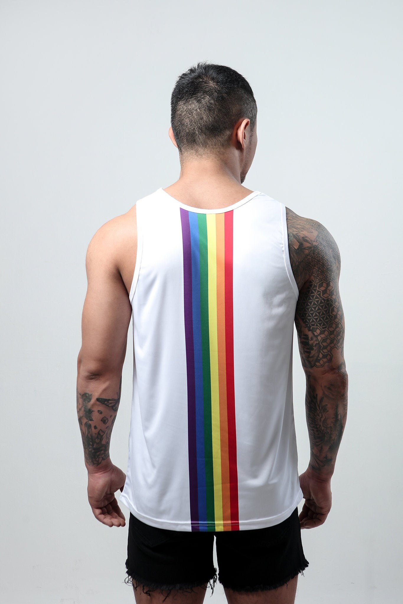 Fun Yogi top (white /rainbow ) main image 1