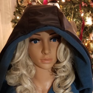 The Color of Rain-Updated, Waterproof, Over-Sized, Warm & Cozy Rain Hood! Black Nylon Exterior with Colorful Solid Fleece Interiors.