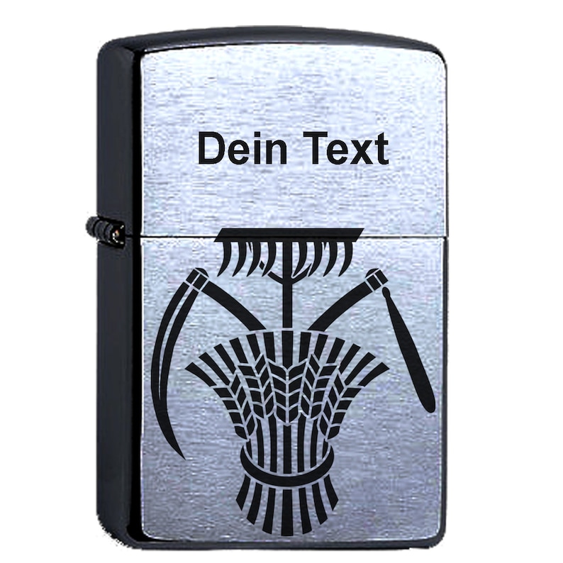 Personalisiertes Feuerwehr-Zippo Mit Lasergravur – Feuerwehrmann-Symbol, Individueller Text, Edelstahl, 3,5 X 5,5 Cm