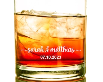 Personalizowane szkło z wygrawerowanym wybranym tekstem, imieniem, datą, kieliszkami do whisky, prezentem, świątecznym zestawem ślubnym, spersonalizowanym, wybranym imieniem, whisky