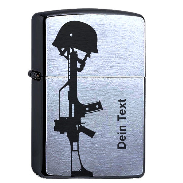 G36 Gewehr Gravur Dein Text Sturmgewehr Bundeswehr Lasergravur Zippo® personalisiert Wunschtext Militär dein Name personalisieren