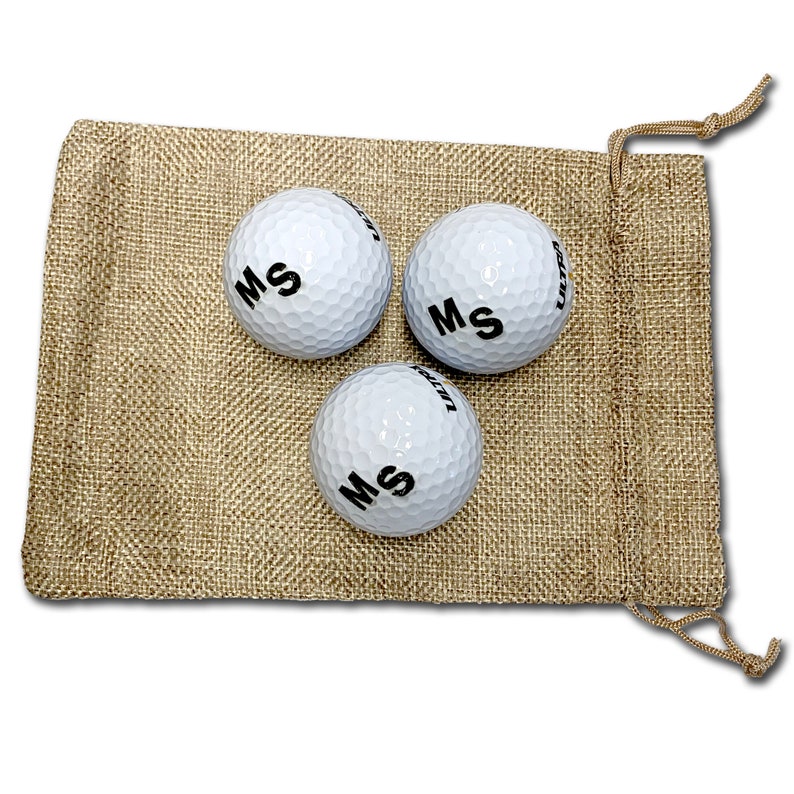 Golf Ball With Engraving Initials for Golfers Laser Engraving Etsy