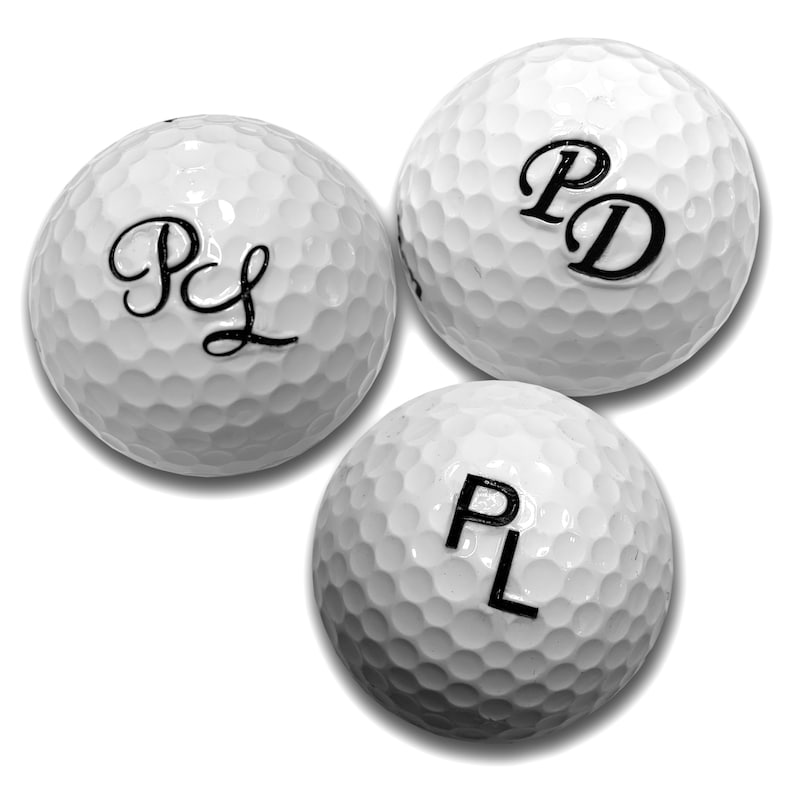 Golf Ball With Engraving Initials for Golfers Laser Engraving Etsy