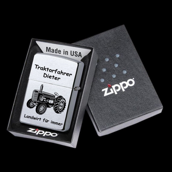 Zippo® Petrol Lighter Tractor Farmer Personalized Engraving
