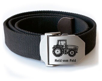 Landwirt Gürtel Workwear Koppelschloss mit Gravur personalisiert Dein Text Bauer Trecker Traktor für Arbeitshose Diensthose personalisieren