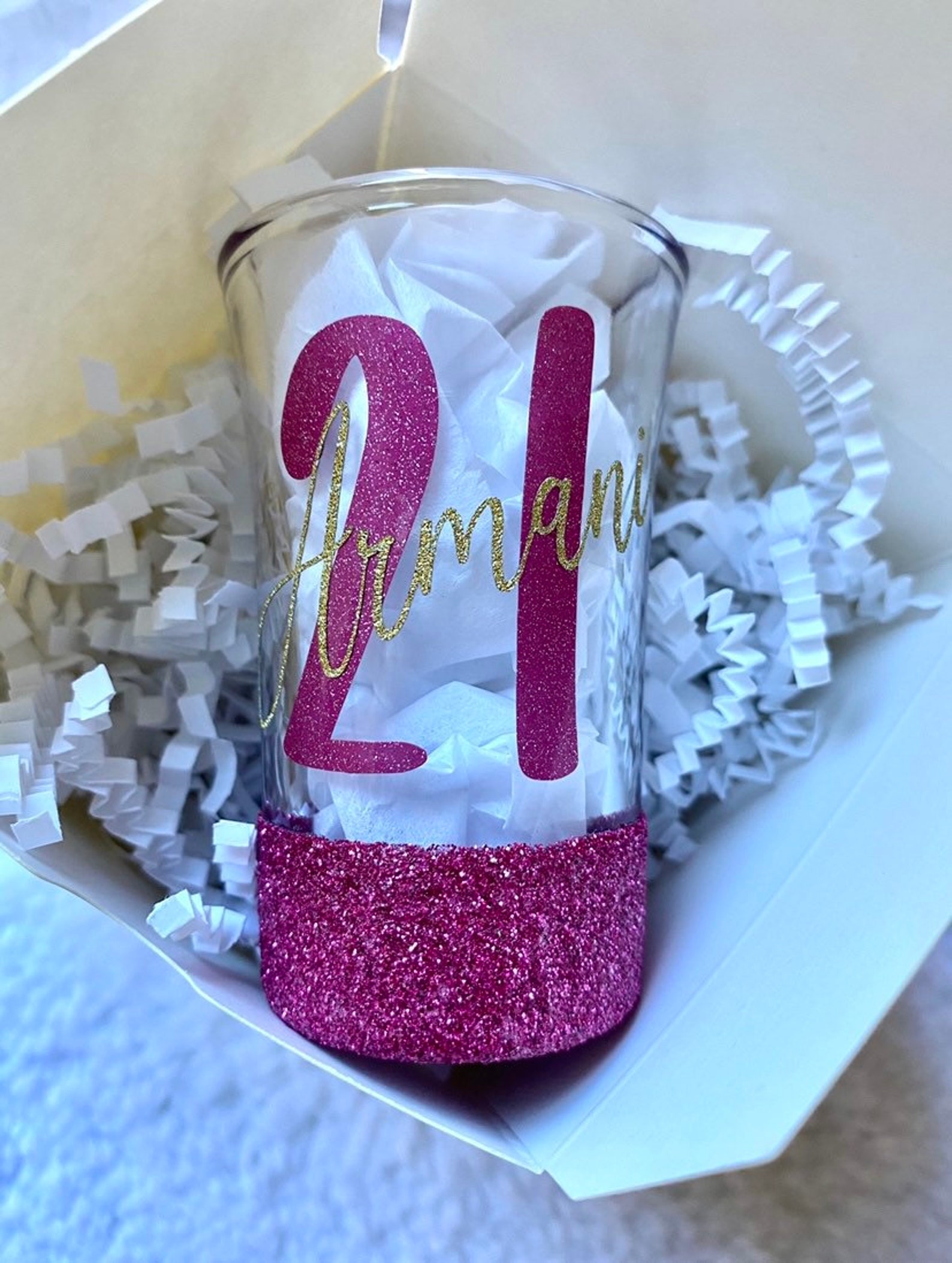 21st Birthday Personalized Shot Glass Etsy