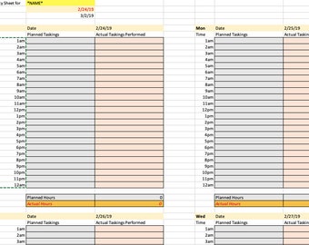 Timecard Excel Spreadsheet | Template | Digital