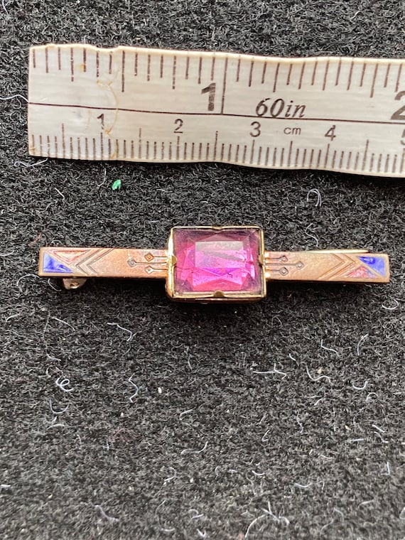 Vintage Pin with Purple/Pink Stone