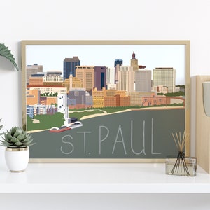 Saint Paul, MN - City Print - Minnesota Art - Gift