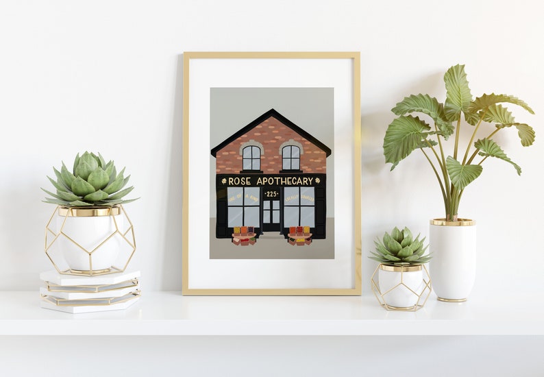 Top 27 Best Schitt's Creek Gifts from Etsy featured by top Seattle lifestyle blogger, Marcie in Mommyland: Rose Apothecary Art Print Schitt's Creek Inspired Sign image 0