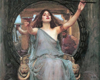 Circe Offering Cup to Ulysses Art Print: John William Waterhouse Reproduction