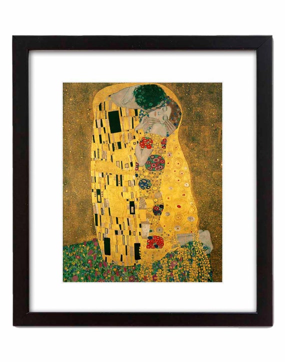 Gustav Klimt's the Kiss Art Print: Gold Home Decor - Etsy