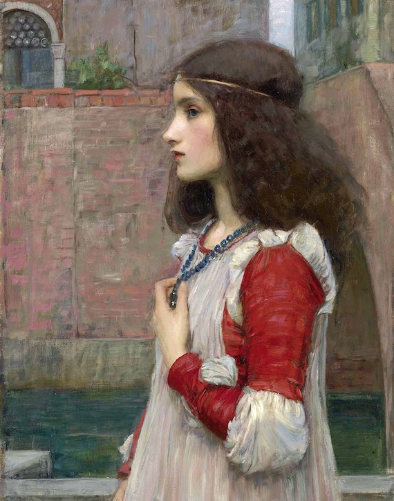 JULIET Pre-raphaelite Art Print. John William Waterhouse JULIET Pre-raphaelite Art Print. John William Waterhouse