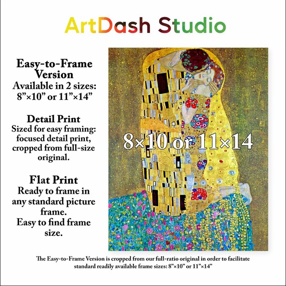 グスタフ・クリムトの「接吻」アートプリント：金と黄色の複製 - Etsy 日本