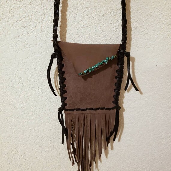 tan fringe purse