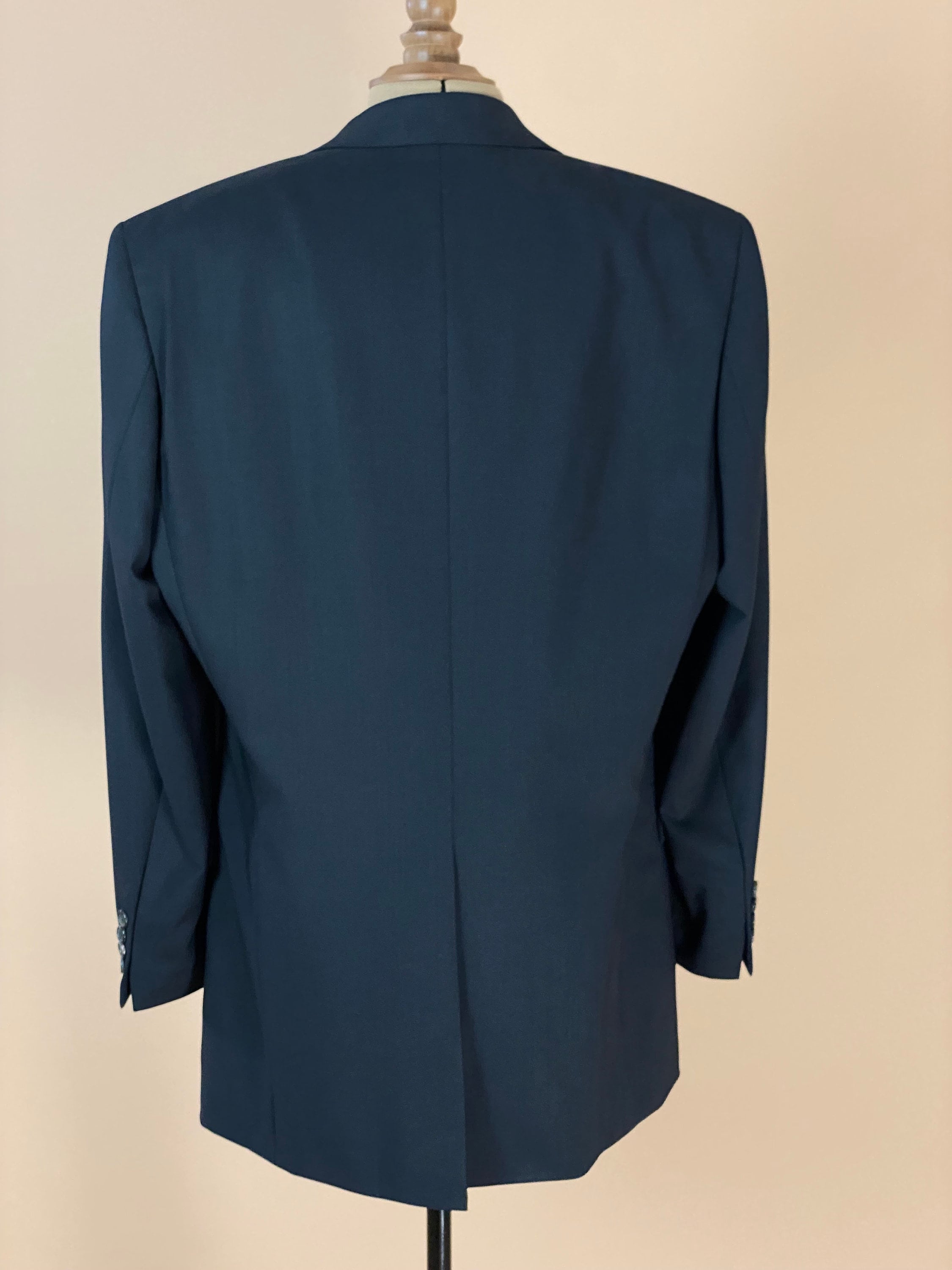 Long Blazer with Painted Detail - Black