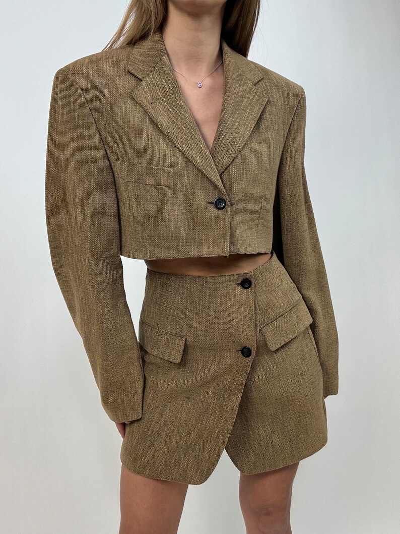 Minimalist Old Money Style Denim Vest And Shorts Suit main image 1