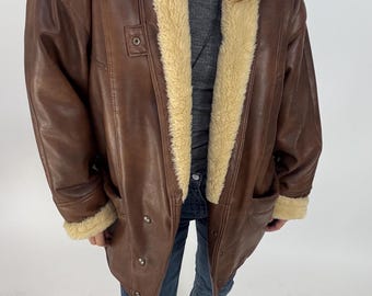 ヴィンテージ オリジナル シアリングコート | ブラウン - Etsy 日本