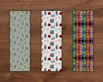 Gothic Bookmark Printables Set