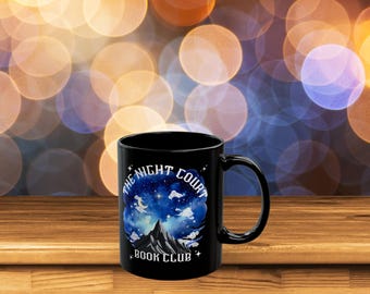 Caneca preta Night Court Book Club 11oz