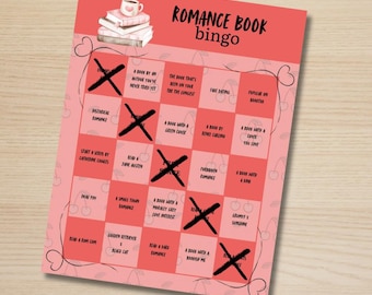 Bingo de libros románticos: descarga digital e imprimible