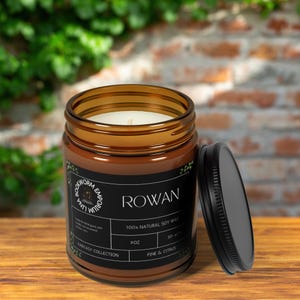 Rowan Pine and Citrus Throne of Glass Bookish Soy Candle
