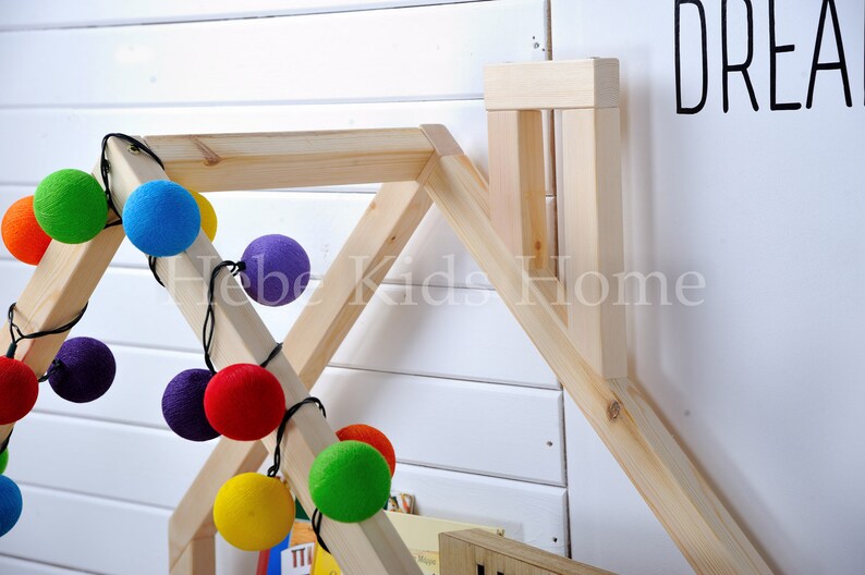 Kids bedroom house shaped shelf or wooden house shelf nursery shelf