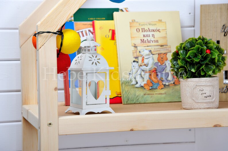 Kids bedroom house shaped shelf or wooden house shelf nursery shelf