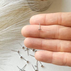 50 pieces Steel Earring Flat Post Pads, Hypoallergenic Earring Findings, DIY Earring Making Supplies, Stainless Steel Studs, Jewelry Making