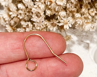 10 Tarnish Resistant Gold Surgical Steel Earring Hooks (24x29 mm)